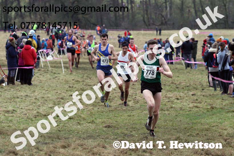 Senior men, 2018 Northern Cross Country Champs., Harewood House, Leeds. Photo: David T. Hewitson/Sports for All Pics